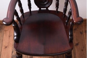 極美品　中古　松本民芸家具　大キャプテンチェア(桜・ラッカー)