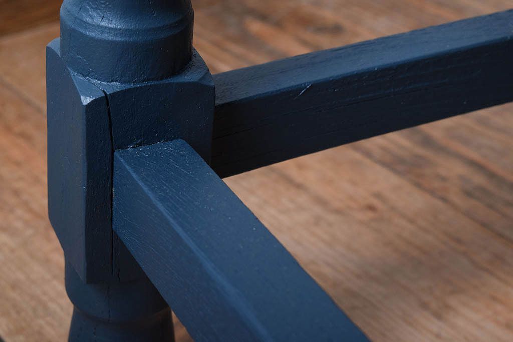 アンティーク家具　アンティークリネン座面!古い木製のクッション座面角スツール