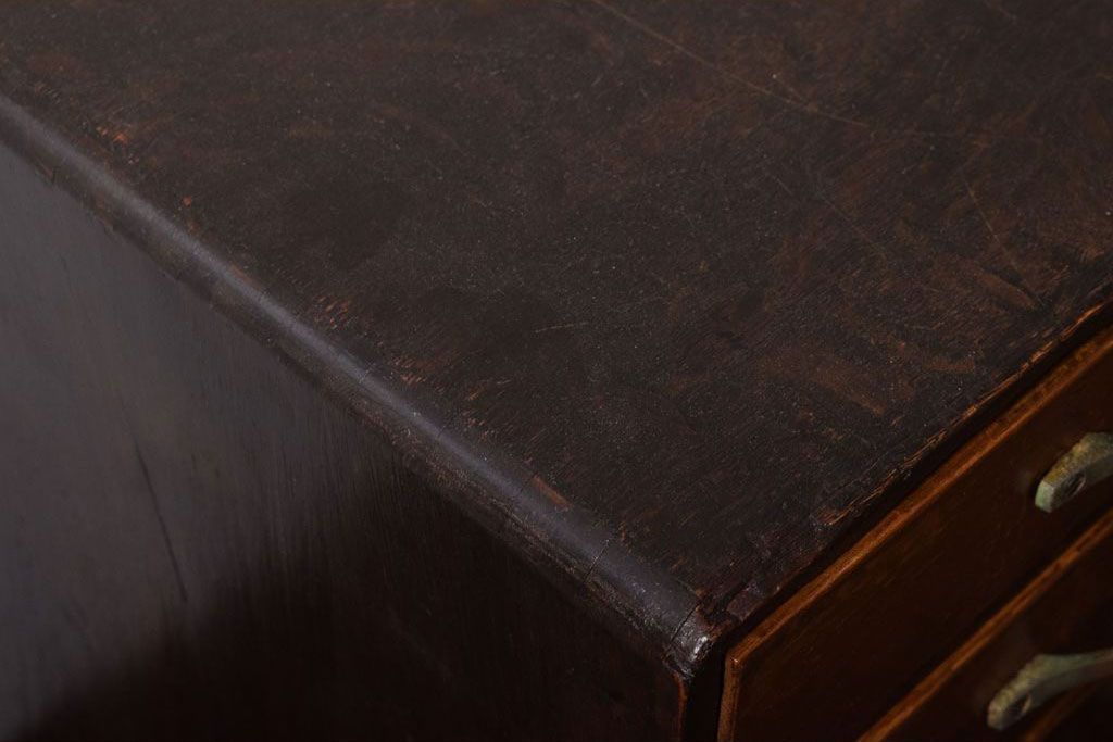 レトロ家具　昭和レトロ　古い木製のアンティーク5杯小引き出し(1)