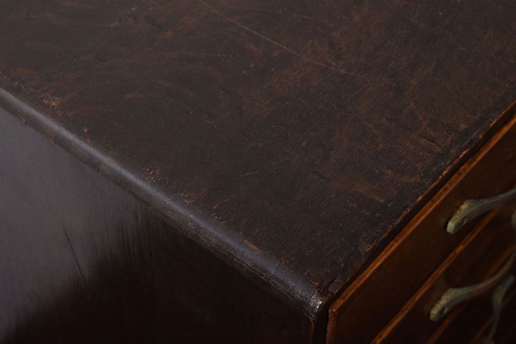 レトロ家具　昭和レトロ　古い木製のアンティーク5杯小引き出し(1)