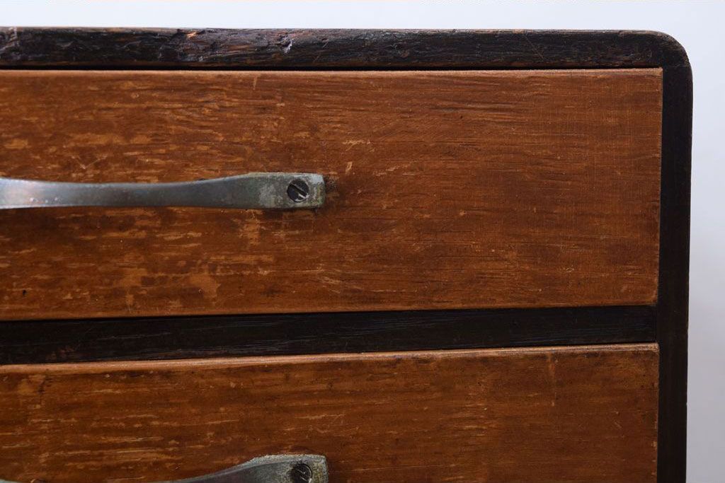 レトロ家具　昭和レトロ　古い木製のアンティーク5杯小引き出し(1)