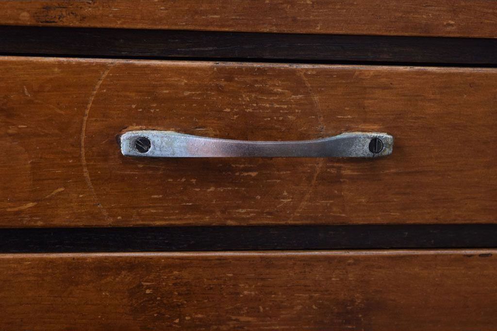 レトロ家具　昭和レトロ　古い木製のアンティーク5杯小引き出し(1)