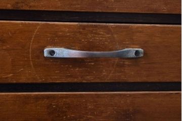 レトロ家具　昭和レトロ　古い木製のアンティーク5杯小引き出し(1)