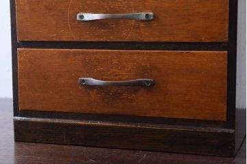 レトロ家具　昭和レトロ　古い木製のアンティーク5杯小引き出し(1)