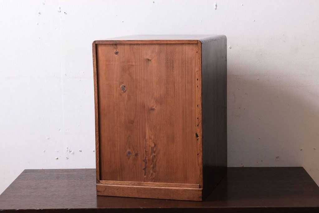 レトロ家具　昭和レトロ　古い木製のアンティーク5杯小引き出し(1)