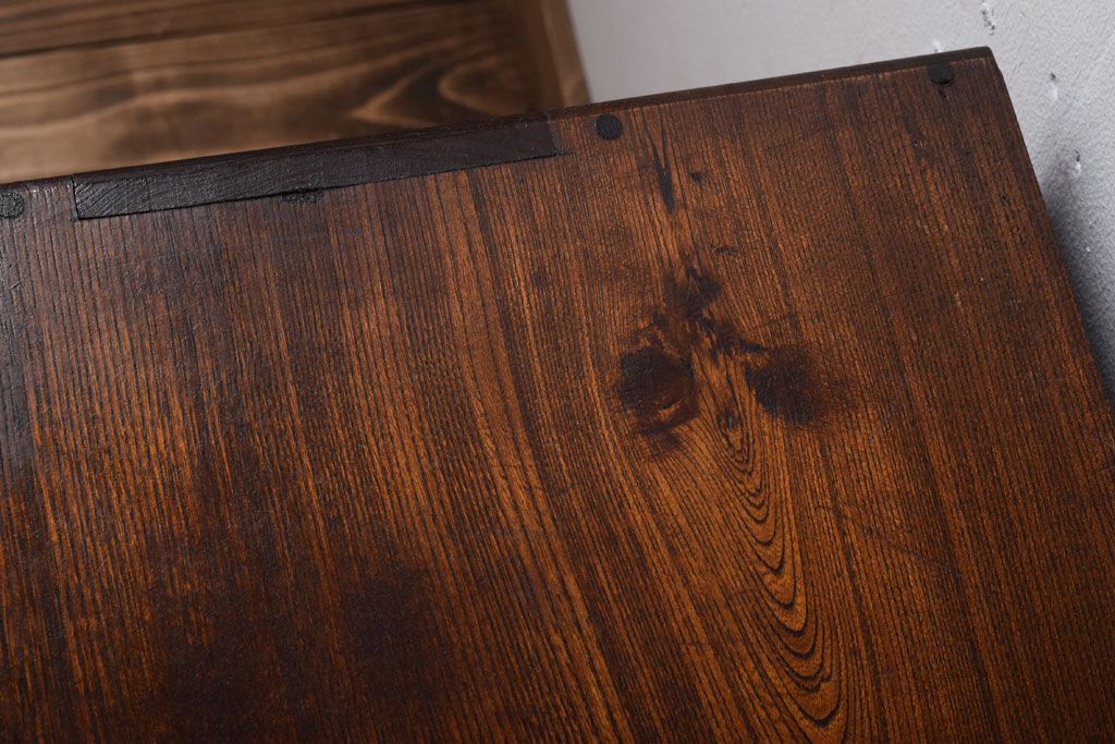 レトロ家具　昭和レトロ　古い木製のアンティーク6杯小引き出し(2)