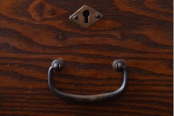 レトロ家具　昭和レトロ　古い木製のアンティーク6杯小引き出し(2)