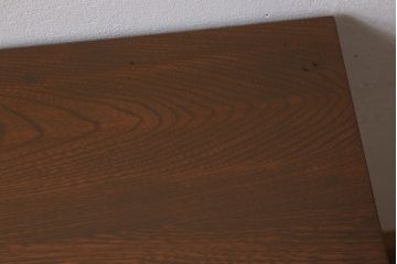 アンティーク家具　モールガラス入り!栓材製サイドテーブル(収納棚)