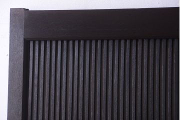 明治大正期　古民具・骨董　総欅材　ガラス入り!アンティーク蔵戸(玄関戸)