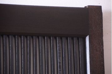 明治大正期　古民具・骨董　総欅材　ガラス入り!アンティーク蔵戸(玄関戸)