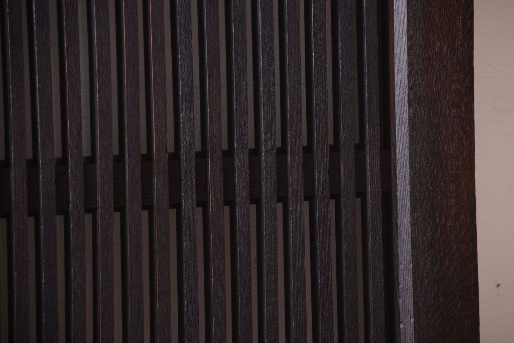 明治大正期　古民具・骨董　総欅材　ガラス入り!アンティーク蔵戸(玄関戸)