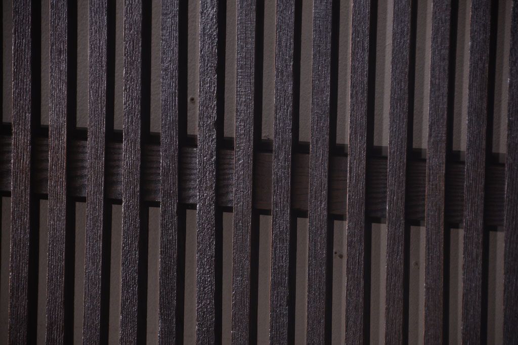 明治大正期　古民具・骨董　総欅材　ガラス入り!アンティーク蔵戸(玄関戸)