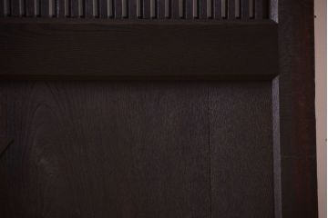 明治大正期　古民具・骨董　総欅材　ガラス入り!アンティーク蔵戸(玄関戸)