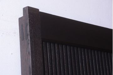 明治大正期　古民具・骨董　総欅材　ガラス入り!アンティーク蔵戸(玄関戸)