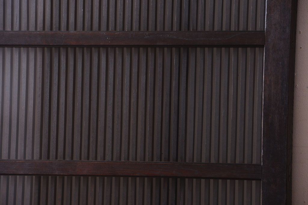 明治大正期　古民具・骨董　総欅材　ガラス入り!アンティーク蔵戸(玄関戸)