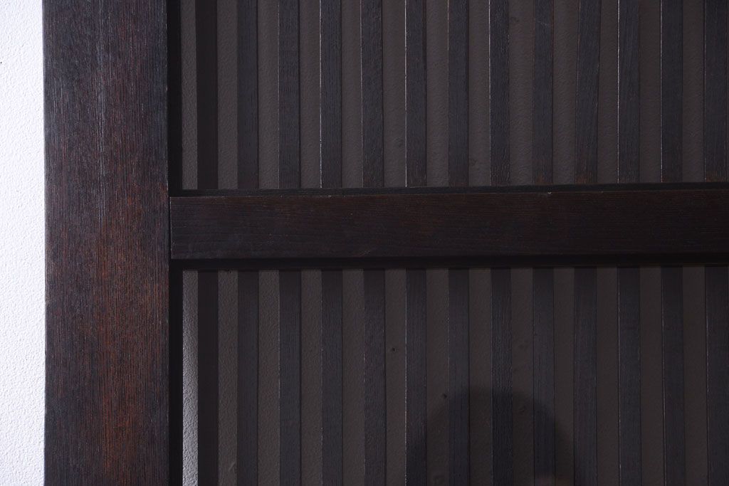 明治大正期　古民具・骨董　総欅材　ガラス入り!アンティーク蔵戸(玄関戸)