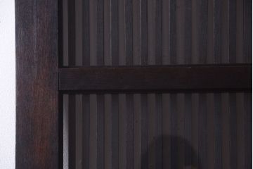 明治大正期　古民具・骨董　総欅材　ガラス入り!アンティーク蔵戸(玄関戸)