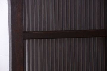 明治大正期　古民具・骨董　総欅材　ガラス入り!アンティーク蔵戸(玄関戸)