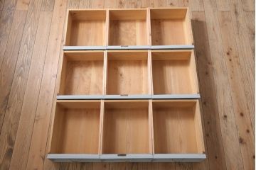 アンティーク家具　水色グレーペイント!おしゃれなローチェスト(ローボード)