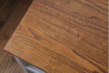 アンティーク家具　水色グレーペイント!おしゃれなローチェスト(ローボード)