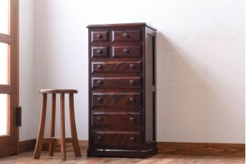 中古　北海道民芸家具　小引き出し(サイドチェスト)(定価約15万円)