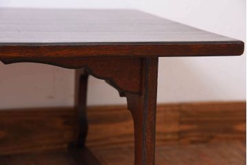 アンティーク家具　和製アンティーク　総欅材!上品な文机(テーブル・机)