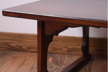 アンティーク家具　和製アンティーク　総欅材!上品な文机(テーブル・机)