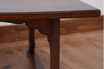アンティーク家具　和製アンティーク　総欅材!上品な文机(テーブル・机)