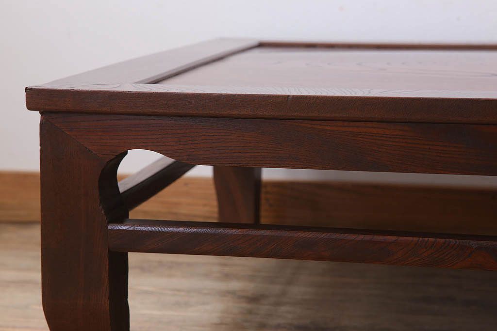 アンティーク家具　和製アンティーク　総欅材の座卓(センターテーブル)(2)