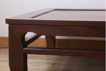 アンティーク家具　和製アンティーク　総欅材の座卓(センターテーブル)(2)