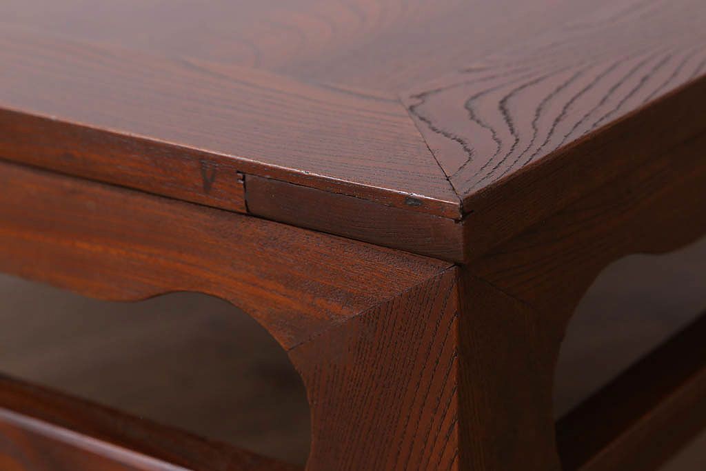 アンティーク家具　和製アンティーク　総欅材の座卓(センターテーブル)(2)