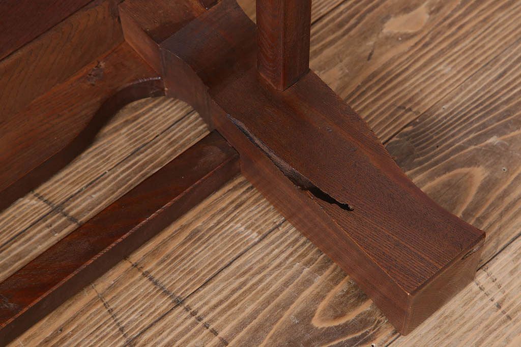 アンティーク家具　和製アンティーク　総欅材の座卓(センターテーブル)(2)