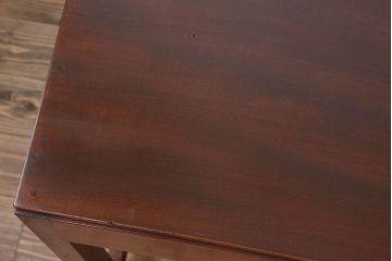 アンティーク家具　天板カバ材!古い木製のシンプルなアンティーク片袖机