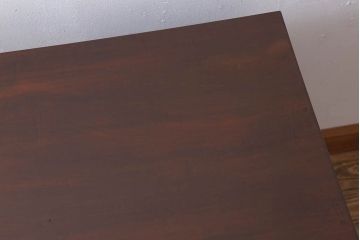 アンティーク家具　天板カバ材!古い木製のシンプルなアンティーク片袖机