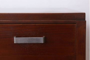 アンティーク家具　天板カバ材!古い木製のシンプルなアンティーク片袖机