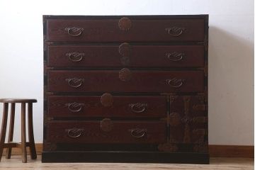 アンティーク家具　古民具・骨董　上手物　銅金具　関西衣装箪笥