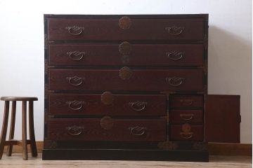 アンティーク家具　古民具・骨董　上手物　銅金具　関西衣装箪笥