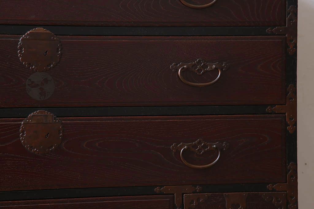 アンティーク家具　古民具・骨董　上手物　銅金具　関西衣装箪笥