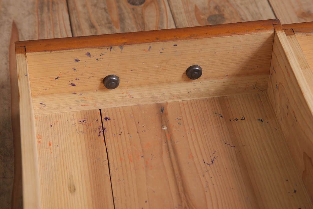 アンティーク家具　古い木製のアンティーク2杯小引き出し(1)