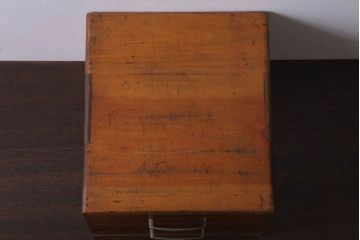 アンティーク家具　古い木製のアンティーク2杯小引き出し(1)