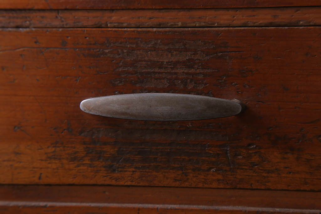 アンティーク家具　古い木製のアンティーク2杯小引き出し(2)