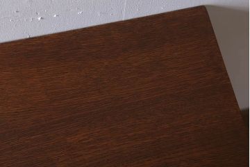 レトロ家具　昭和レトロ　古い木のシンプルな平机(デスク・作業台)(3)