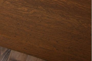 レトロ家具　昭和レトロ　古い木のシンプルな平机(デスク・作業台)(2)