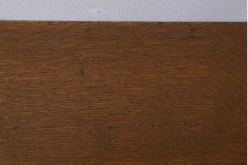 レトロ家具　昭和レトロ　古い木のシンプルな平机(デスク・作業台)(2)