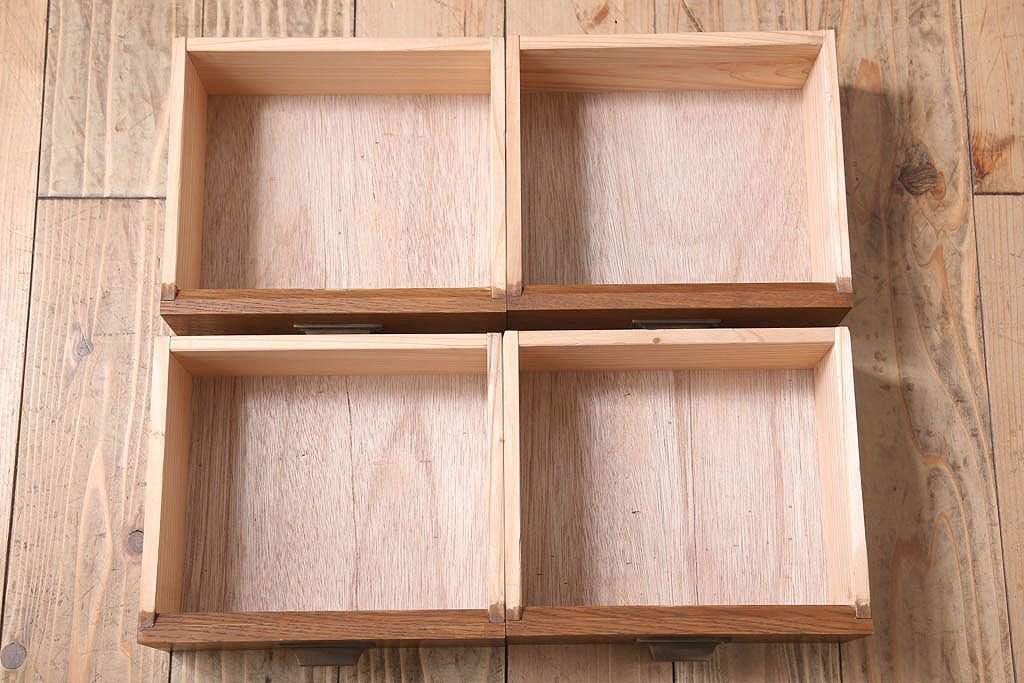 レトロ家具　昭和レトロ　古い木のシンプルな平机(デスク・作業台)(1)