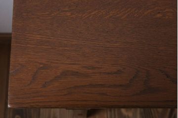 レトロ家具　昭和レトロ　古い木のシンプルな平机(デスク・作業台)(1)