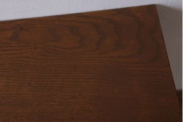 レトロ家具　昭和レトロ　古い木のシンプルな平机(デスク・作業台)(1)