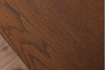 レトロ家具　昭和レトロ　古い木のシンプルな平机(デスク・作業台)(1)