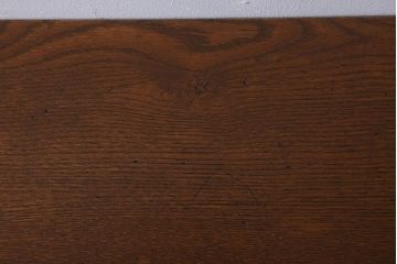 レトロ家具　昭和レトロ　古い木のシンプルな平机(デスク・作業台)(1)