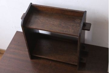 アンティーク雑貨　昭和レトロ　古い木のアンティーク本立て(2)